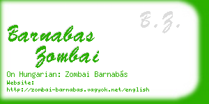 barnabas zombai business card