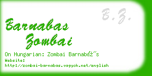 barnabas zombai business card